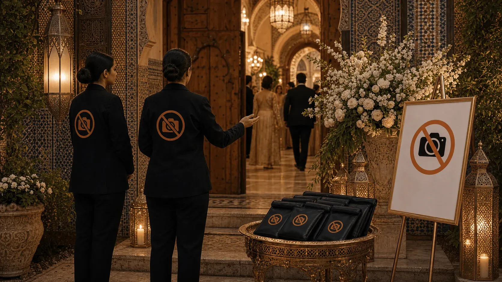 Service NoPhotos à Fès avec signalétique no-photo et accueil discret